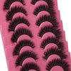 False Eyelashes Fluffy Thick 8D Volume Wispy Faux Mink Lashes Cat-Eye 16 mm Dramatic Mink Lashes 7 Pairs Pack Eyelashes Multipack by FANXITON