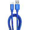 LIQUIPEL Powertek Type-C Fast Charger Cable, 6ft USB-C for Galaxy, Note, Tab, MacBook, Neon Party (Blue)