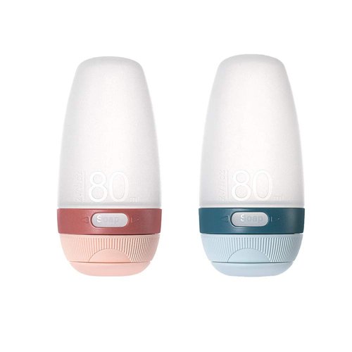 Jomihoney Silicone Travel Bottles, Leak Proof Squeezable Refillable Travel Accessories Toiletries Containers Travel Size Cosmetic Tube for Shampoo Lotion Soap Liquids (2-pack 2.7oz/80ml)