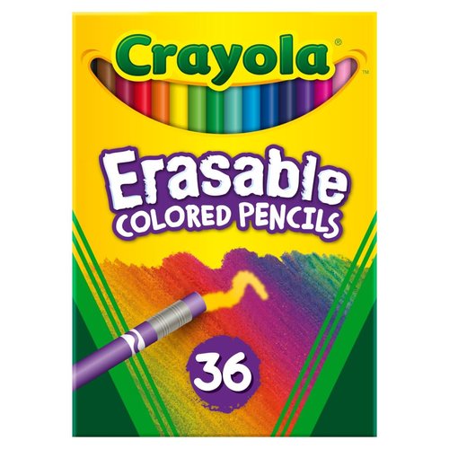 Crayola Erasable Colored Pencils (36ct), Colored Pencils for Kids, For Coloring Books, School Supplies, Classroom Arts & Crafts, Ages 4+