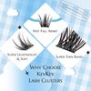 KevKev Lash Extension Kit 168Pcs Lash Clusters Eyelash Extensions Kit DIY Lash Extension Kit with Lash Bond and Seal Lash Applicator Lash Remover Individual Lashes Kit (Cloudy+Cirrus,8-16mix)