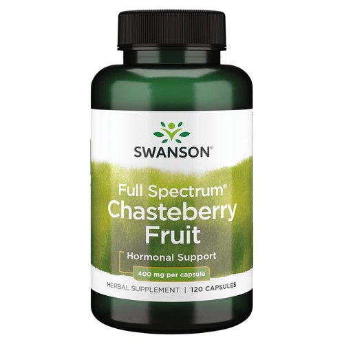 Swanson Chasteberry Fruit - Herbal Supplement Promoting Women's Health & Menopausal & Menstrual Support - May Support Balance & Skin Health - (120 Capsules, 400mg Each)