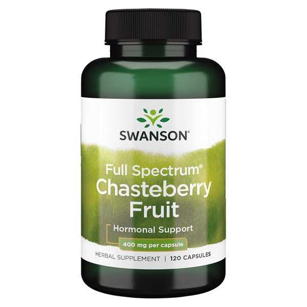 Swanson Chasteberry Fruit - Herbal Supplement Promoting Women's Health & Menopausal & Menstrual Support - May Support Balance & Skin Health - (120 Capsules, 400mg Each)