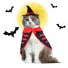 Estivaux Pet Halloween Costumes Dogs Cats Halloween Vampire Pets Costume Cape with Black Red Witch Hat Wizard Cats Cosplay Clothes Apparel for Small Dogs Cats Halloween Party Decorations