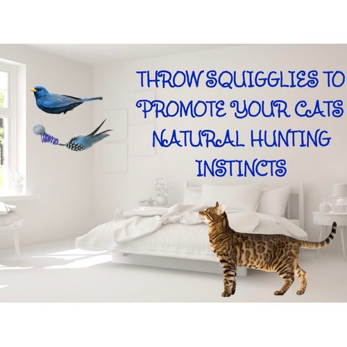 SQUIGGLIES Durable, Throwable, Springable Cat Toy (3 per Pack)!
