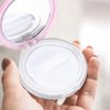 Powder Puff 2pcs Loose Powder Containers with Elasticated Net Sifter, Mirror and Puff 5g Loose Powder Compact Case Case for DIY Makeup and Travel () Cushion Foundation