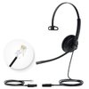 Yealink Phone Headsets for Office Phones YHS34 Lite QD to RJ9 Wired Headset Compatible with Poly Snom Grandstream Phones Desk Landline Headset with Microphone -Mono/72g/2.1m Cable