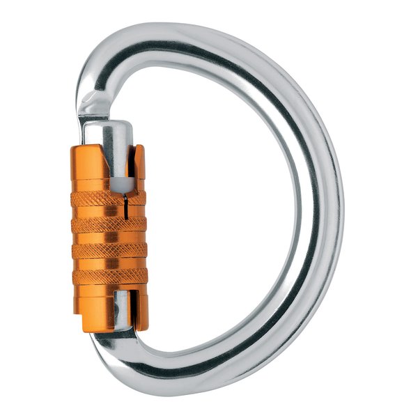 PETZL, Omni, Semi-Circle Carabiner for Climbing Harnesses, Triact-Lock