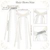 Tyqour 2pcs Lace Hair Bows Clips with Long Tail for Women Girls White Lace Bows for Hair Cute Lace Hair Ribbon Bow Bowknots Tassel Hair Barrettes Gifts for Baby Toddlers Teens Kids