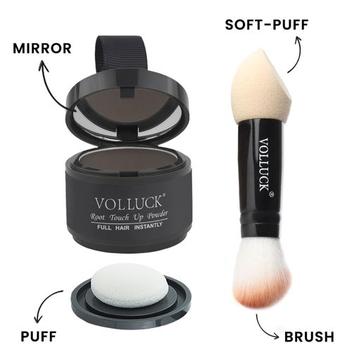 Root Touch Up Hair Powder, Instantly Gray Hair Root Cover Up Hairline Powder, Hair Concealer For Women and Men(Gray) (A-Dark Brown, 2PC)