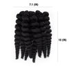 Darling Flexi Rod Curls 6X Crochet Hair Extensions, (3 packs of 2x per pack), Natural & Soft Texture, Fluffy Wand Curl, 14 Inch, #1B