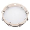 Tambourine for adults 10 inch Hand Held Drum Bell Birch Metal Jingles Percussion Gift Musical Educational Instrument for Church KTV Party (10 inch)