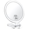 AMISCE 20x Magnifying Mirror, Travel Handheld Mirror - 2-Sided with 1X 20X Magnification Adjustable Handle, Portable, Small, Girl Women Mother's Gift