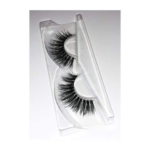 Alluring Clear Band, 3D Reusable Strip, 100% Siberian Mink Fur False Eyelashes, Hand-made Natural Style Cruelty Free F116
