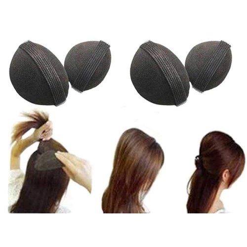 4Pcs/2Pair Big Hair Base Bump Styling Insert Tool Volume Fluffy Princess Styling Increased Hair Sponge Pad Self Adhesive For Women Girls Hair Accessory