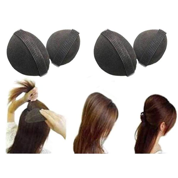 4Pcs/2Pair Big Hair Base Bump Styling Insert Tool Volume Fluffy Princess Styling Increased Hair Sponge Pad Self Adhesive For Women Girls Hair Accessory