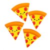 Rubber Pizza Character Toy Assortment - Fidget Toy, Party Favors, Reward Chest, Treasure Chest, Goodie Bags, Bath Toys - Pizza Party Family Pizza Night Pizza Party Favors - 10 Piece