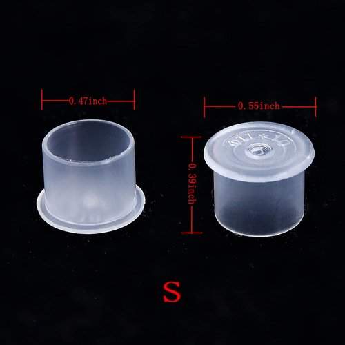 Ink Cups Small,500pcs Plastic Disposable Microblading Makeup Ink Cups with Base,Pigment Ink Caps Sizes 11mm Accessories for Ink,Kits,Supplies (S)