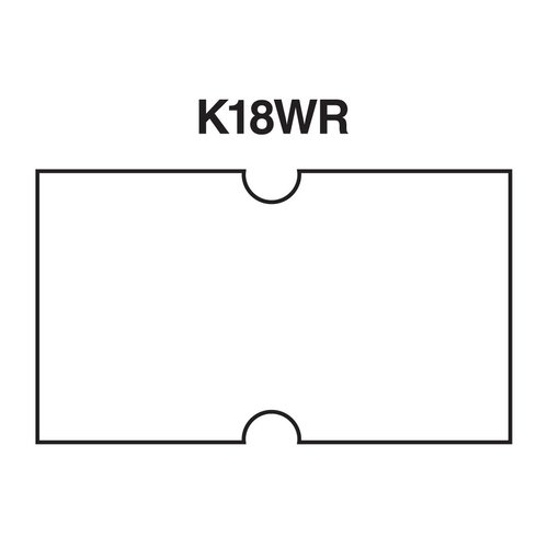 White Removable Labels to fit Motex MX5500 Price Guns 16 Pack (Free Ink roll Included)