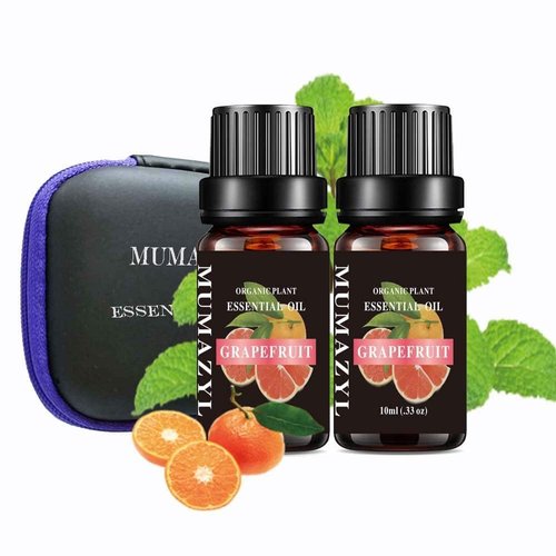 Grapefruit Citrus Essential Oil Organic Plant Natural Pure Grade Grapefruit Oil for Diffuser,Cleaning,Home,Perfumes,Humidifier,2 Pack 10ml