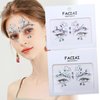 WRBAJIS Christmas Face Gems Stick on Glitter Face Jewels for Women Self-adhesive Eyes Face Rhinestone Crystal Temporary Tattoo Stickers for Xmas Makeup Dress-up Festival Holiday Party Decoration 2Pcs