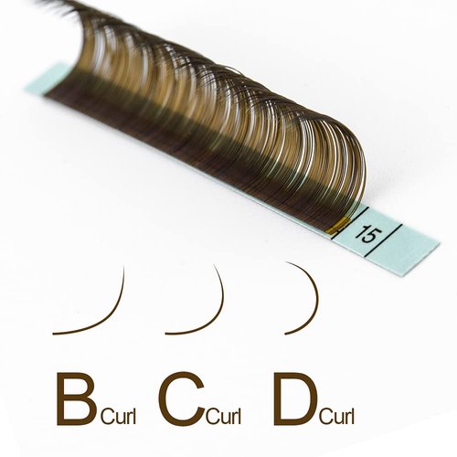 NAGARAKU Natural Brown Color Eyelash Extensions 0.07mm D curl 7-15mm Mix Tray Individual Lashes Classic Faux Mink Volume 20 rows Soft Eyelash Supplies
