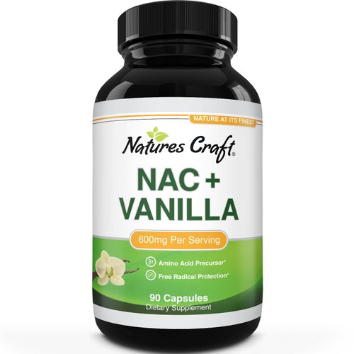 NAC Supplement N-Acetyl Cysteine with Vanilla - Detox Cleanse Liver Supplement with Amino Acids for Liver Detox and Kidney Cleanse - High Absorption NAC 600mg Amino Acids Supplement for Liver Support