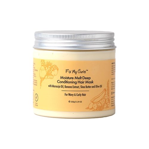 FIX MY CURLS Moisture Melt Deep Conditioning| Hair Mask for Dry, Damaged, and Chemically Treated Hair| 8 Magical Oils, Shea Butter, Vitamins| Pro-Keratin Bond Repair |Weekly Revitalization, (5.29 oz)