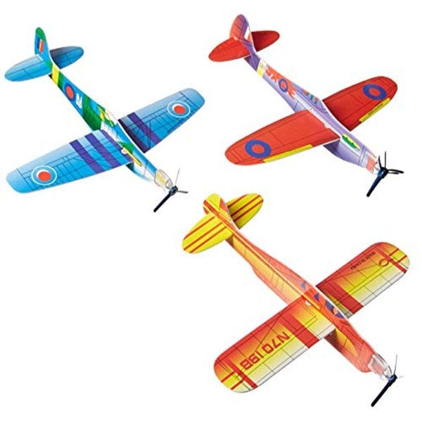 Rhode Island Novelty Foam 8 Inch Flying Glider Planes 48 Piece Assortment