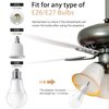 JACKYLED 5-Pack E12 to E26 Adapter, Chandelier Light Socket, Candelabra E12 to Medium Socket E26/E27 Converter Bulb Base Adapter Converter for Ceiling Fans Light, Pendant Light, Chandelier