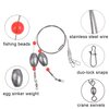 Fishing Egg Sinker Rigs, 8pcs Saltwater Flounder Rigs Fishing Wire Leader Egg Sinker Weights Swivel Snaps Ready Rigs Grouper Bottom Fishing Rigs Gulf Rig Surf Fishing Rigs (8PCS 1/2 OZ)