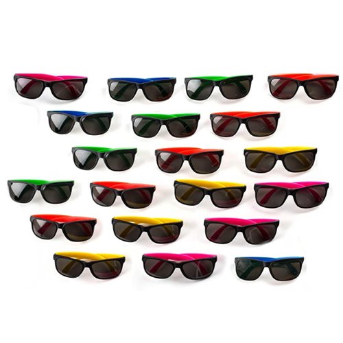 Neliblu 30 Pack Neon Bulk Kids Sunglasses With UV Protection - Party Favors - Bulk Pool Party Favors, Goody Bag Fillers, Beach Party Favors, Bulk Party Pack