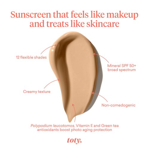 toty. - Ilumina CC Cream SPF 50+, 100% Mineral Color Correcting Cream - Medium Coverage Foundation & Broad Spectrum Sunscreen for Face - Non Comedogenic - by Sofia Vergara - 1.4 fl oz 1C IVORY NUDE