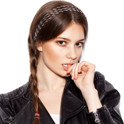 Jutom 6 Pcs Braided Elastic Braided Headbands for Women No Slip Stretchy Headbands for Women Strand Headband Plaited Hair Band Hippie Hair Accessory Christmas gift for Women