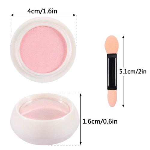 Aooba Nail Chrome Powder- Mirror Laser Nail powder，Neon Powder， Aurora Powder ，Titanium Metal Powder，Nail Art Decoration With Nail Sponge Brushes(Aurora Powder)