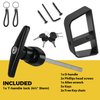 Hurrikom Shed Door T-Handle Lock Kit -Shed Door Latch with 4-1/2" Stem, Includes 5 Keys for Sheds Doors, Playhouses, Camper, RV, Garage(Black)