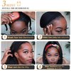 XC CLOUDS Headband Wigs Human Hair 8 Inch Bob Headband Wigs For Black Women Wear And Go Short Bob Wigs Glueless Wigs Human Hair Natural Black Headband Wig Human Hair Straight 150% Density