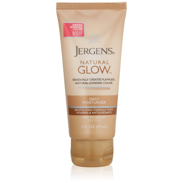 Jergens Natural Glow Revitalizing Body Lotion, Medium Shade, Trial Travel, 2 Fl Oz