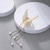 Fashion FitoorHair Accessories 1 Pc Hair Clips For Women Stone Accessories For Girls Hair Accessories For Women Wedding Claw Clip Butterfly Hair Clip Hair Clutcher Metal Hair Clips Pearl Hair Clip