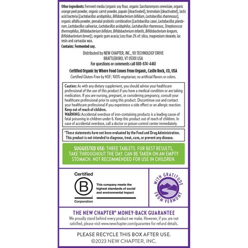 Perfect Prenatal 96 Tablets Brand: NewChapter