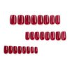 24Pcs Cat Eye Press on Nails Square Medium Fake Nails Red False Nails Glitter Full Cover Stick on Nails Artificial Acrylic Reusable Nail Design Glue on Nails for Women Girls Manicure Salon Decorations