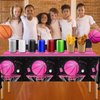 Basketball Tablecloth, 3Pcs Pink Basketball Birthday Decorations Plastic Table Cover, Pink Basketball Girls Table Cloths for Basketball Sports Theme Birthday Party Supplies