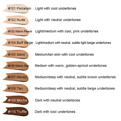 2Pcs Liquid Foundation Full Coverage 24HR Matte Oil Control Concealer 30ml (Nude & Buff Beige) with Kabuki Foundation Brush Flat Top (1pcs-105)