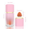 BEFIVECOK Liquid Blush for Cheeks, Soft Cream Blush with Cushion Applicator, Dewy Finish Matte Velvet Texture, High-Pigmented Blendable, Long-Wearing Blush Makeup | #05 ENERGETIC-Coral Orange