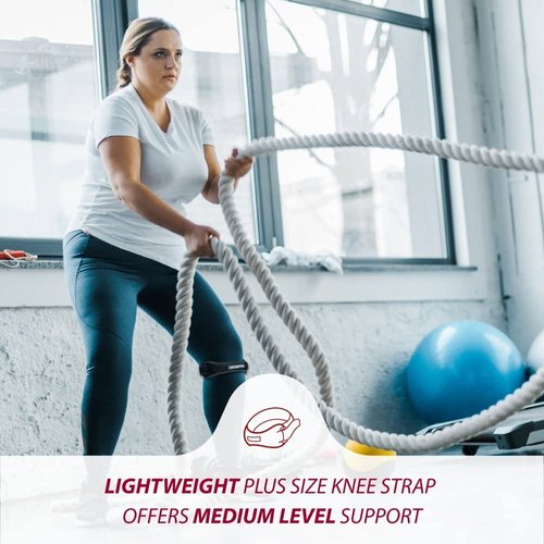 KARM Plus Size Knee Brace for Knee Pain Plus Size - Patellar Tendon Support Strap, Patella Knee Strap, Patellar Stabilizing Knee Brace Plus Size. Jumpers Knee (Plus Size; Single Strap Black)