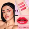 3 Colors Lip Tint Stain Set,Mini Velvet Lip Tint Watery Lip Stain Long Lasting Waterproof Moisturizing Lip & Cheek Tint,Hydrating,Natural Glossy Liquid Lipstick Lip Gloss Kits for Women (Set 01,02,03)