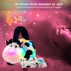 Hopearl LED Musical Stuffed Cow Handbag Lighting Up Singing Plush Toy Tote Bag Playset Mommy Cow with 3 Baby Dairy Cows in her Tummy Lullaby Animated Soothe Gifts for Kids, 11''