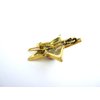Small distressed vintage look gold star hair clip barrette (set of two)
