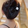 9Pcs Elegant Pearl Banana Clips French Twist Hair Pins Vintage Banana Hair Clip Ponytail Holder Hair Claw Clips Fashion Pearl Hairpin Barrettes Hair Accessories for Women