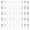 Mydio 50 Pack 1.2ML Clear Mini Lip Gloss Tube Empty Lip Balm Containers With Silver Lid for Lipstick (Silver)